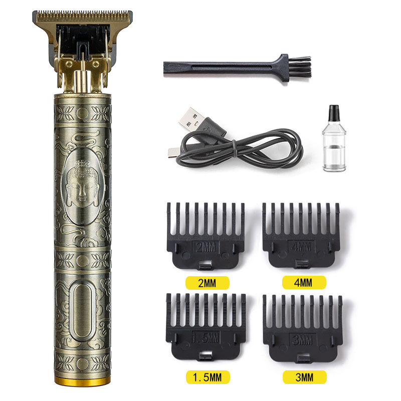 クロスボーダーt9理髪器ヘッド電気バリカン電気バリカンオイルヘッドバリカン彫刻痕剃刀充電式|undefined