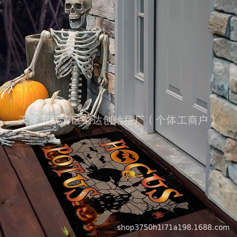Amazon Temu ハロウィンゴーストフロアマット、汚れにくい玄関ドアマット、バスルーム吸収性フットマット、リビングルーム装飾フロアマット|undefined