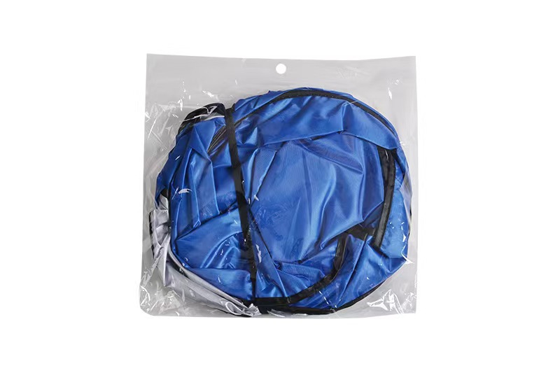 Cross-border sun protection and heat insulation 170T silver-coated fabric double-layer car sunshade with built-in flat polyester cooling system