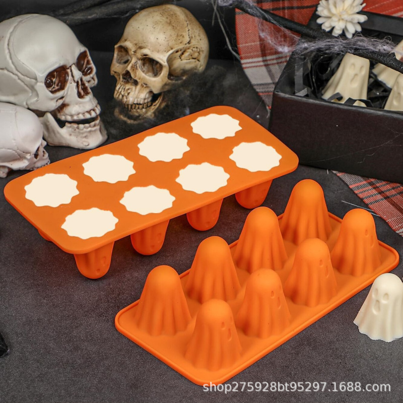 亚马逊新款 Ghost Jello Mold幽灵硅胶模具硅胶模具节日厨房工具|undefined