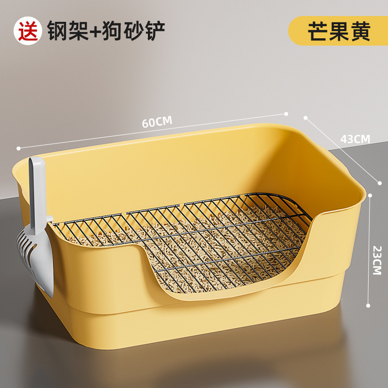 Inodoro para perros de tamaño mediano y pequeño para perros, anti-pistaje de heces, artefacto mágico para perros, bandeja de arena de acero inoxidable, rejilla de perros, defecación de perros