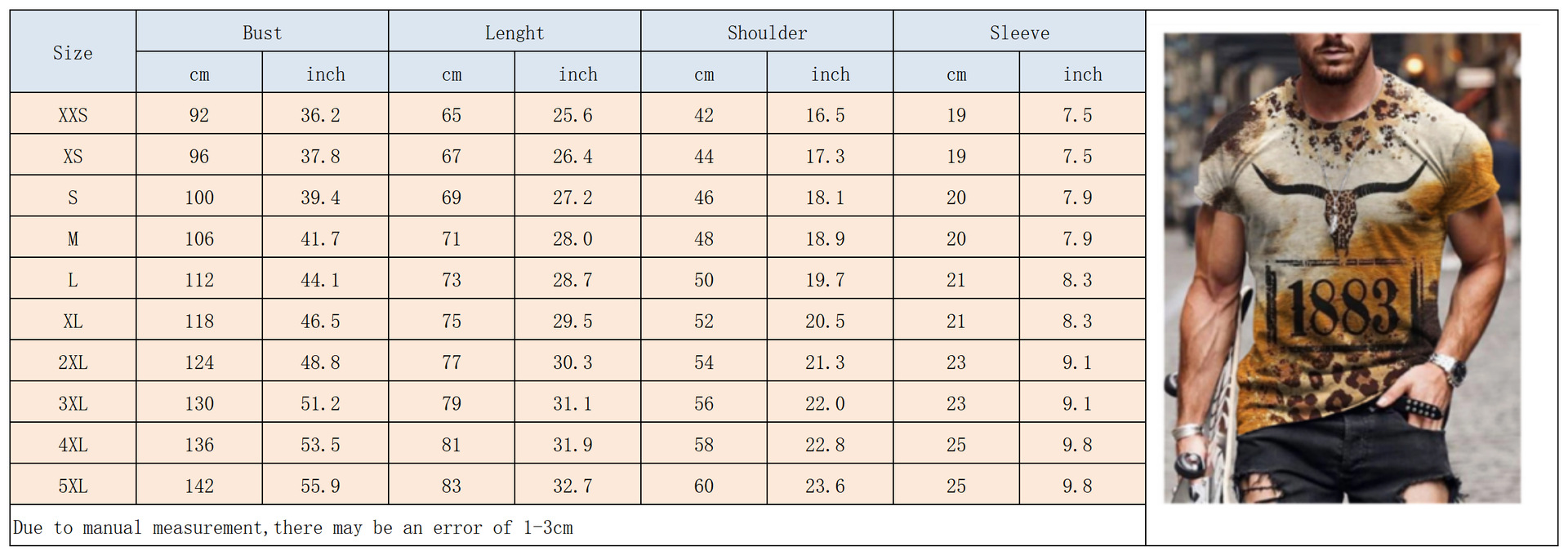 Fashion 3D Printed Short Sleeve T-Shirt