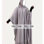 工厂直销蝙蝠袖褶皱穆思林中东长袍大码连帽女装abaya礼拜服女袍