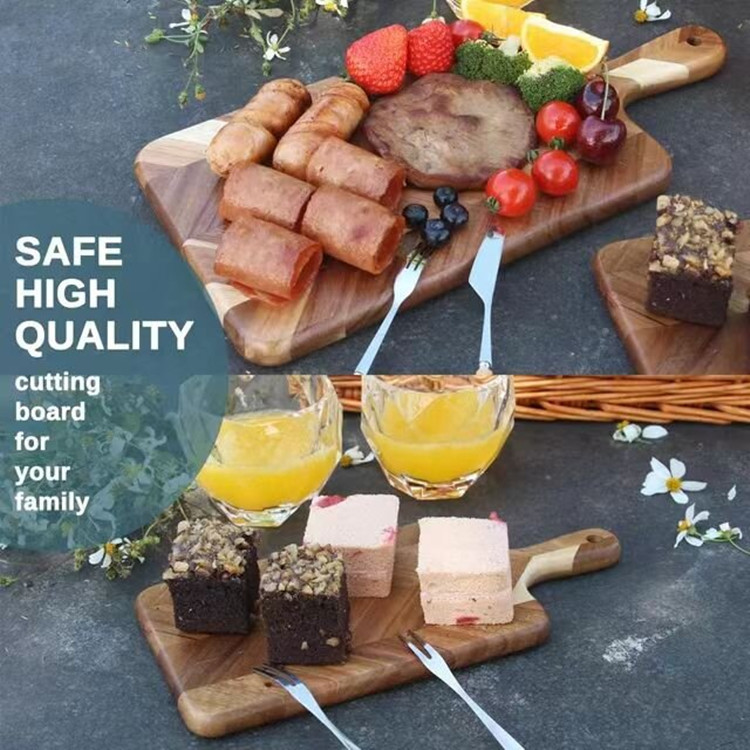 Madera maciza transfronteriza, tabla de cortar de madera de Acacia, tabla de cortar de frutas domésticas, tabla de cortar de madera, tabla de cortar de madera, empalme, tabla de cortar de alimentos suplementarios, madera