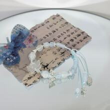 新款精致中式莲花串珠手工设计编织绳手链小众国风感手饰