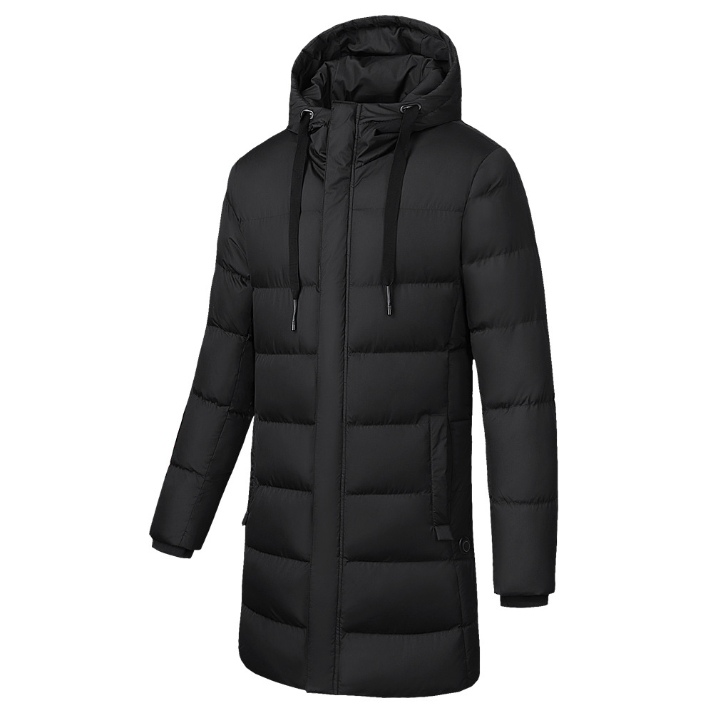 USB Heated Winter Coat For Men - Long Thickened Down Jacket With Electric Heating, Warm Ski Coat For Cold Weather, Stylish And Comfortable_voghion.com