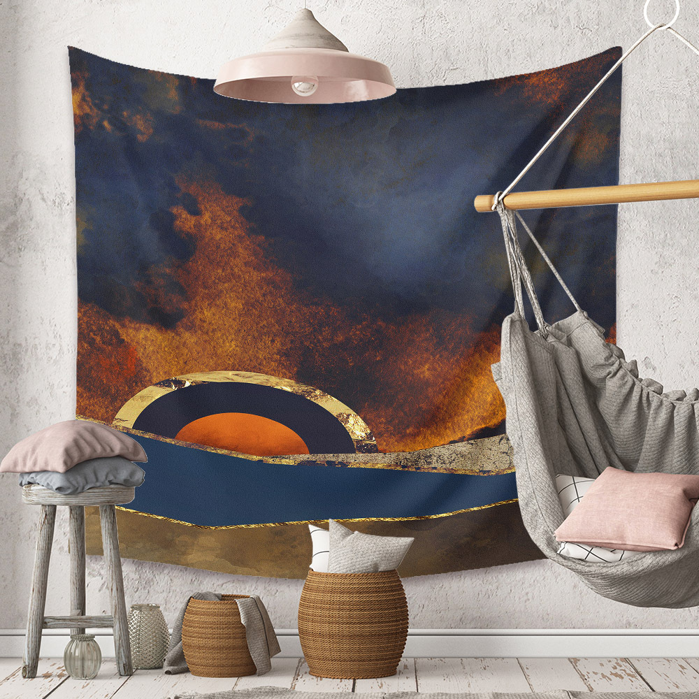 Bohemian Moon Mountain Painting Wall Cloth Decoration Tapestry Wholesale Nihaojewelry display picture 159