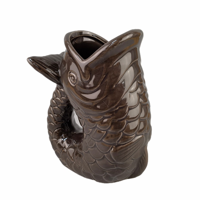 De estilo británico en relieve de cristal de cóctel Tiki taza Purr hervidor olla de agua en forma de pez tarro sirena taza de cola de pez