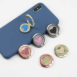 闪粉指环支架金属指环扣手机支架背贴式支架手机配饰支架懒人桌面