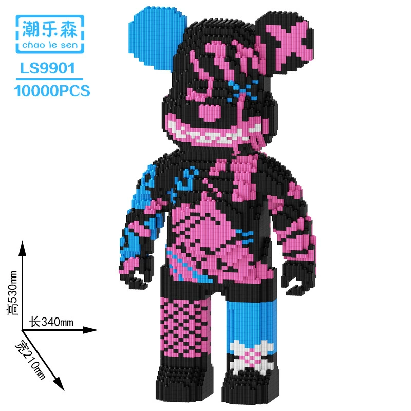 Constructor set Lego DIY small-brick fox toy, multi-size models 17–100 cm, birthday gift