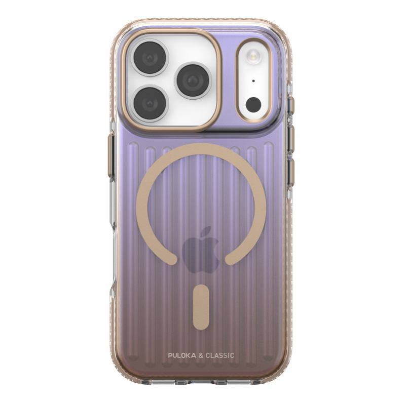 新款炫彩光栅渐变瓦楞苹果17手机壳带磁吸磨砂肤感iphone16promax|undefined