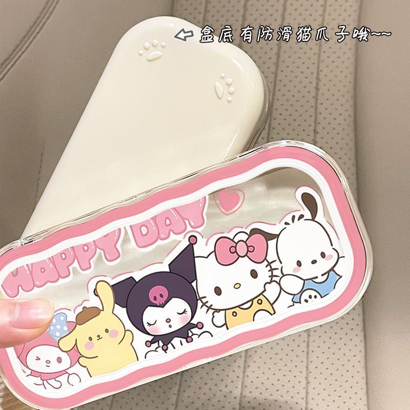 Estuche para gafas moderno con un toque de alta gama, diseño ondulado y bonito, estuche transparente portátil para gafas, estuche para gafas de miopía, estuche para gafas infantiles.