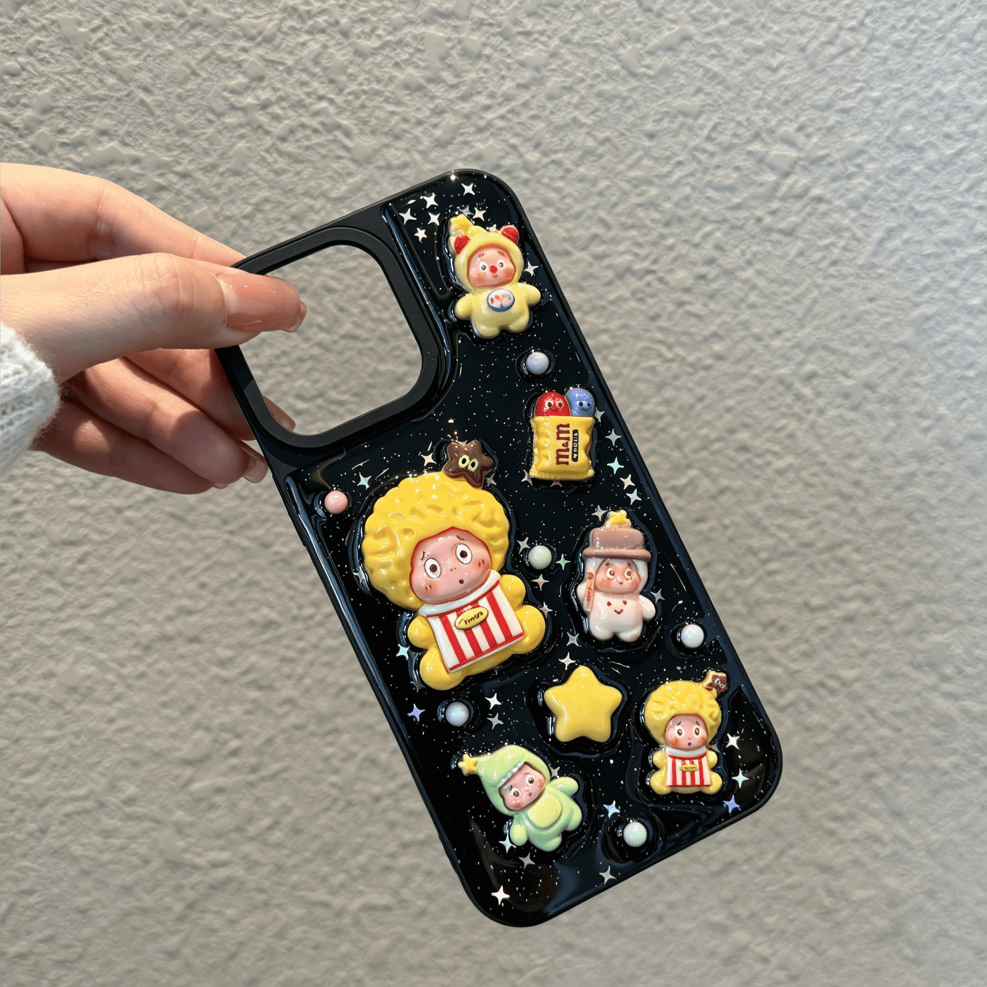 适用苹果18promax手机壳iphone17滴胶卡通星星人16pro新款X保护套