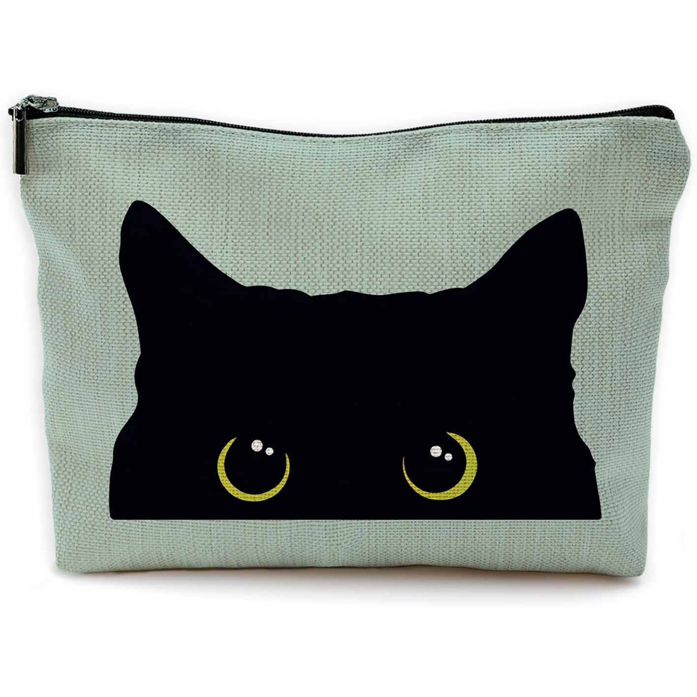Transfronterizos Amazon bolsas de maquillaje de impresión de gatos lindos bolsas de almacenamiento de gran capacidad bolsas multifuncionales de cremallera para mujeres
