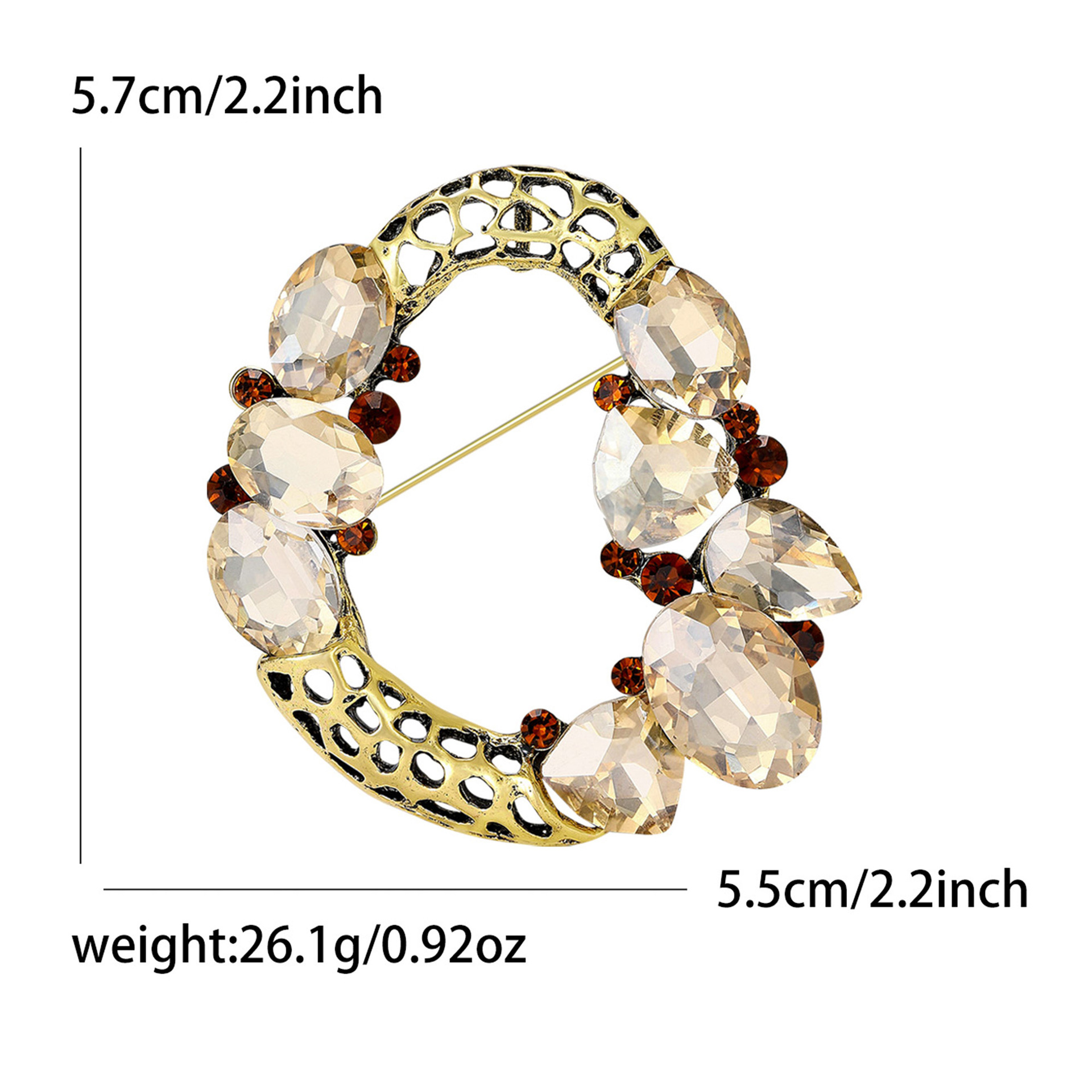 Spilla vintage donna, spilla con perle e cristalli per sciarpa abito_voghion.com