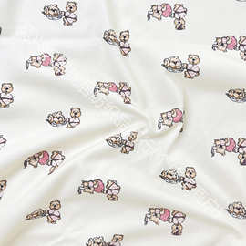 数码印花布2025新款批发毛圈棉针织面料精梳棉单面布料精细印花