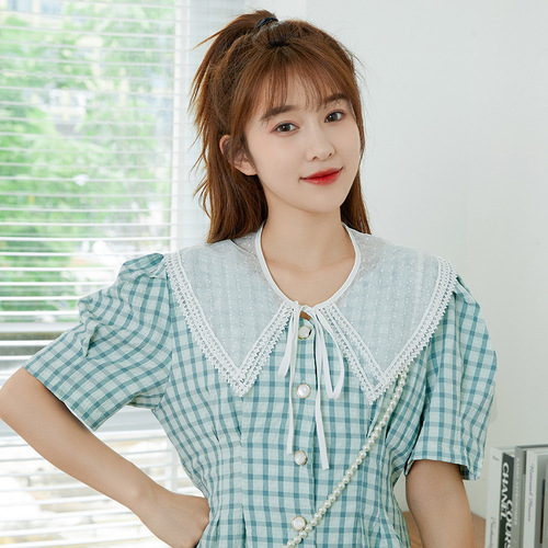 Lace edge small cape women's cloak summer white sunscreen lace collar high-end match dress collar