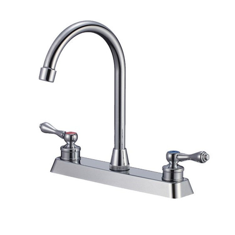 Brass South American double Open eight-inch basin faucet double handle double hole mixed faucet hot and cold water three-hole panel faucet Brass South American double Open eight-inch basin faucet double handle double hole mixed faucet hot and cold water three-hole panel faucet
