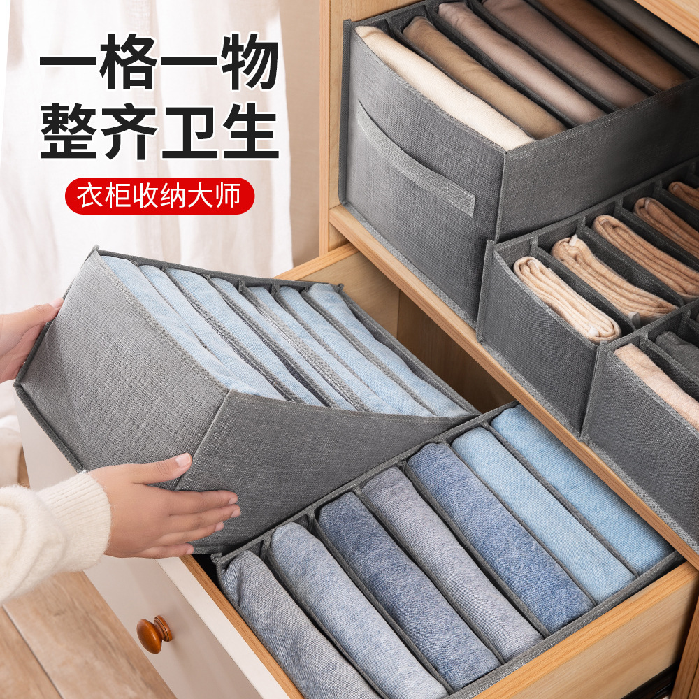 Cesta de almacenamiento de ropa interior y pantalones, caja de almacenamiento para dormitorio, hogar, cama, bolsa de almacenamiento de ropa compartida, venta al por mayor, tipo cajonera