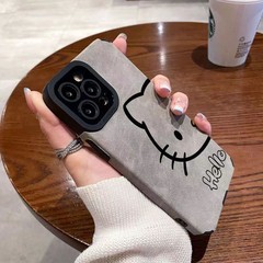 適用韓國絨貓咪IPhone11/14ProMax蘋果13手機殼12軟6/XR/XS批發