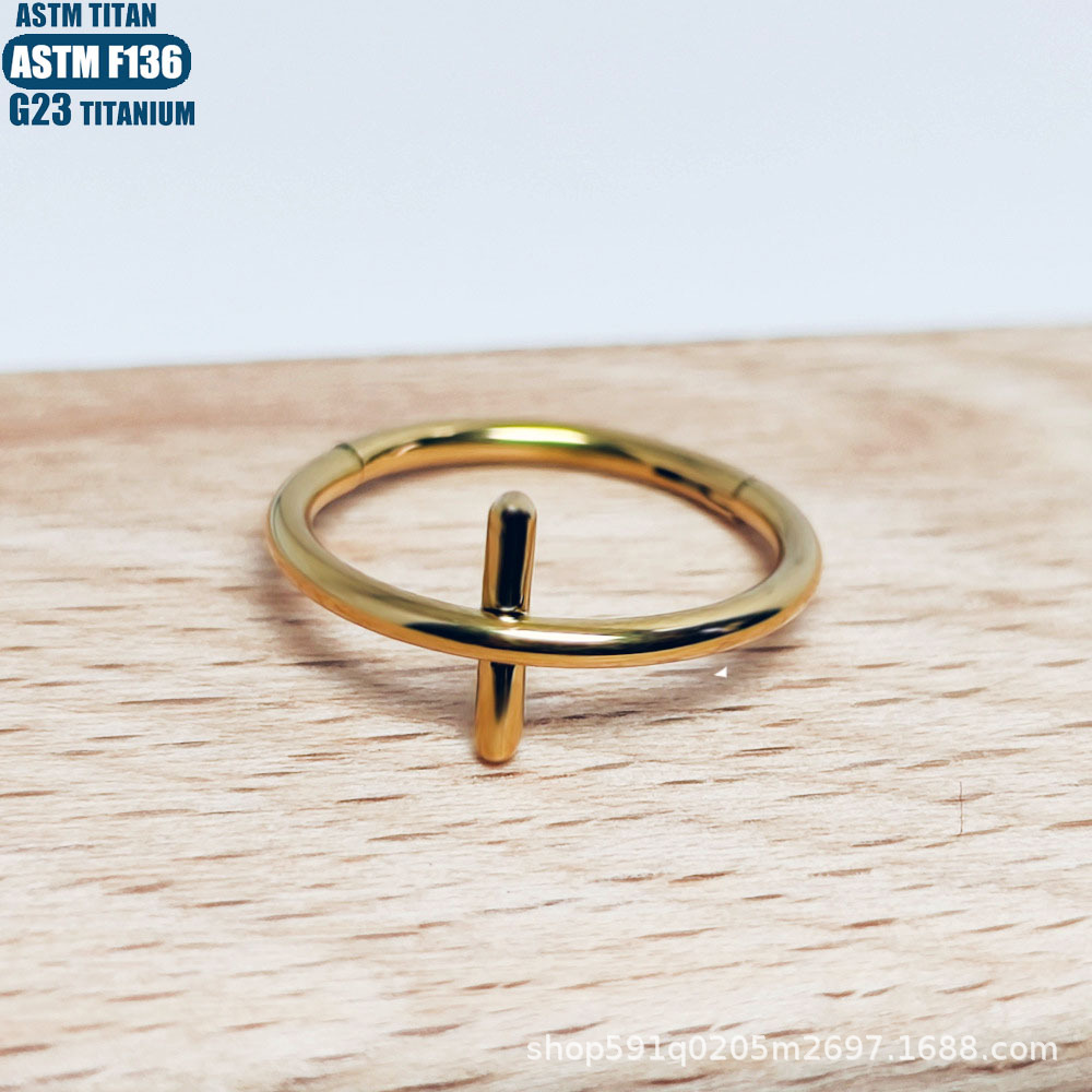 Pointed titanium steel lip stud product view
