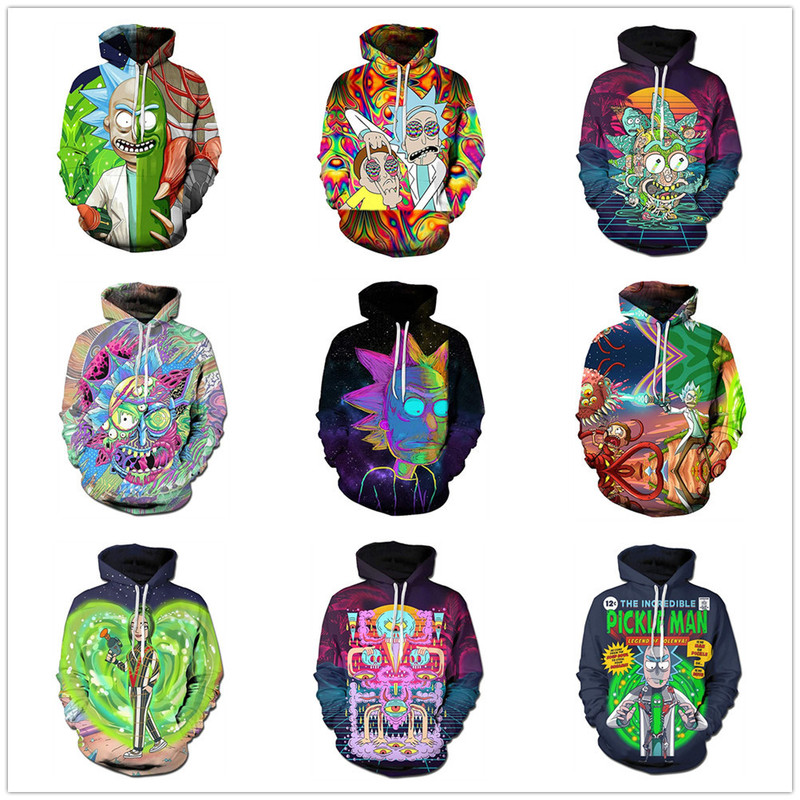 2021 hot sale New Rick and Morty 3D digital printing hoodie fashion trend pullover sweater