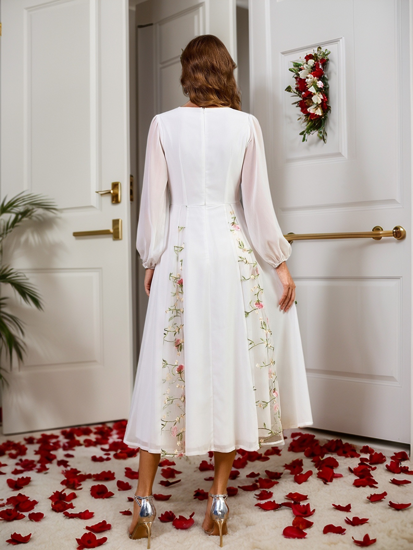 Vestido de noche de manga larga ajustado estilo europeo y americano, novedad de verano para comercio exterior, ideal para Amazon. image 5