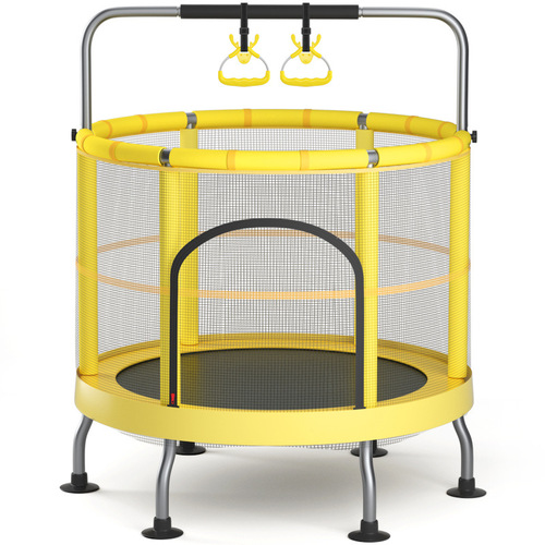 Home Children Trampoline Indoor Baby Bounce Bed Adult Kids Fitness with Safety Net Family Toy Jumping Trampoline