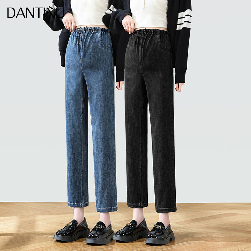 Pregnant Women's Jeans Spring and Autumn Outer Wear Small plus size Loose Slimming High Waist Abdomen-free Cropped Spring Straight Pants Pregnant Women's Jeans Spring and Autumn Outer Wear Small plus size Loose Slimming High Waist Abdomen-free Cropped Spring Straight Pants
