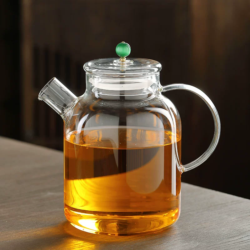 Glass teapot, capacious fruit flavored tea for home use, tea set
