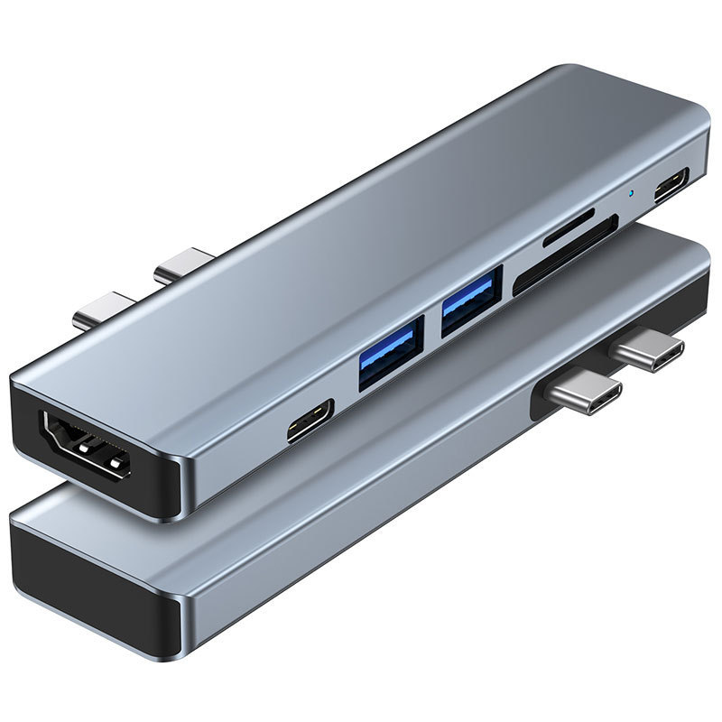 7-in-1 USB C Hub with HDMI 4K Thunderbolt 3 Type-C Tf Sd Pd 7-in-1 USB C Hub with HDMI 4K Thunderbolt 3 Type-C Tf Sd Pd