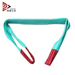 Minggu Sling Colorfulful Flat Polyester Sling Double Buckle Industrial Lifting Crane Tow Rope 5 Tons 2m