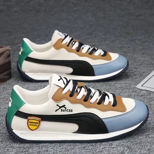 Autumn and Winter New Men's Sports Shoes Breathable Running Shoes Korean Style Men's Shoes Retro Casual Shoes Men's Lace-Up Shoes