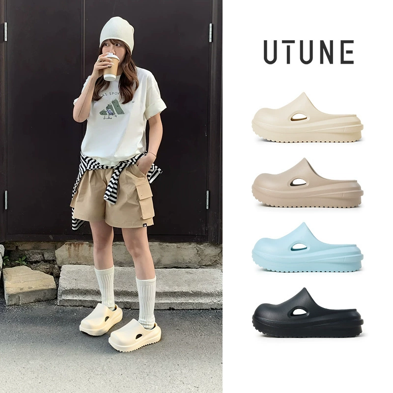 Превосходный тон топает на фекалии, женские летние толстые подошвы увеличены, обувь Мюллера носить нескользкие холодные тапочки вне офиса