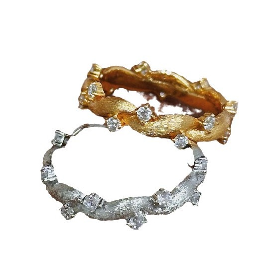 Vintage Style Botanical Diamond Ring Stackable Light Luxury_voghion.com
