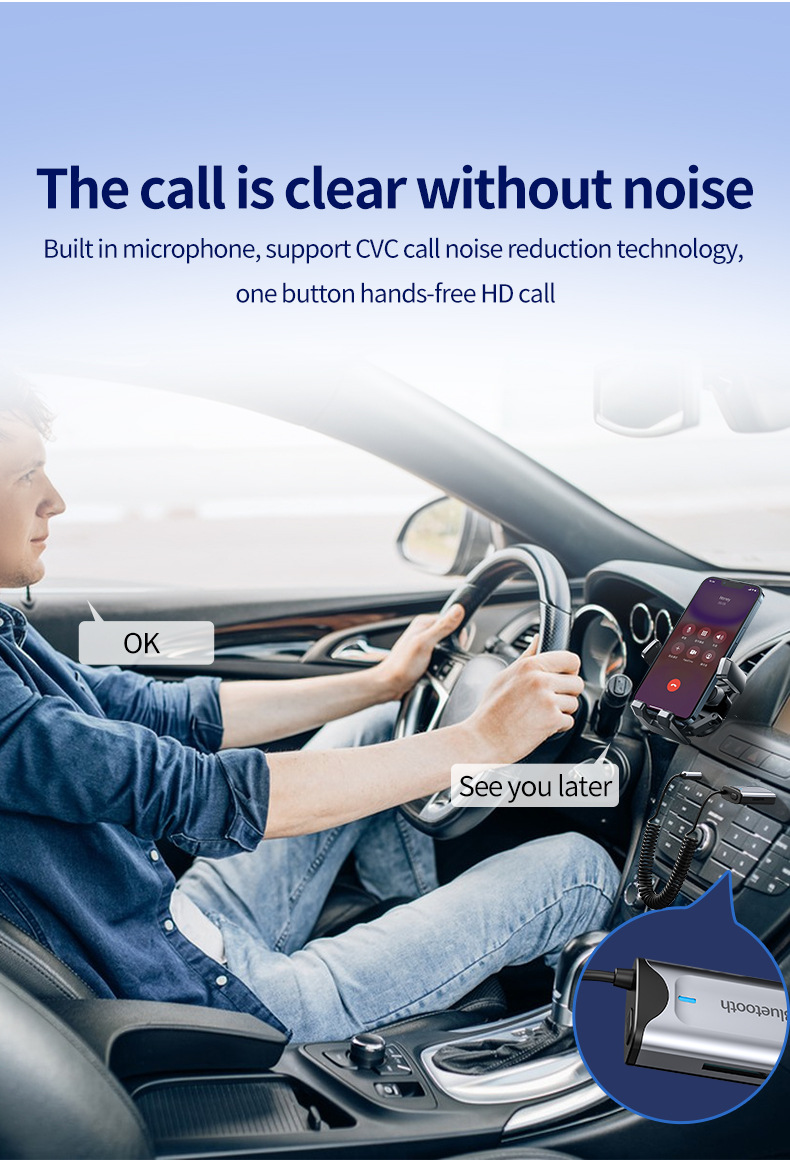 New Product Wireless Car Bluetooth Receiver 5.4 Old-Fashioned Audio Adapter Tf Truck Car
