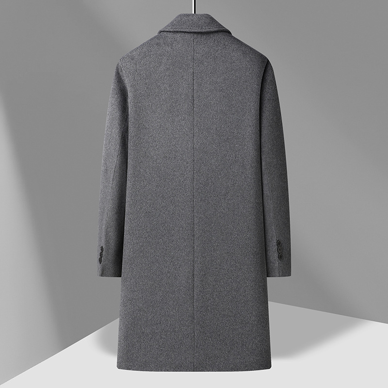 Abbigliamento maschile autunno e inverno nuovo cappotto in lana cashmere cappotto in lana con risvolto lungo da uomo_voghion.com