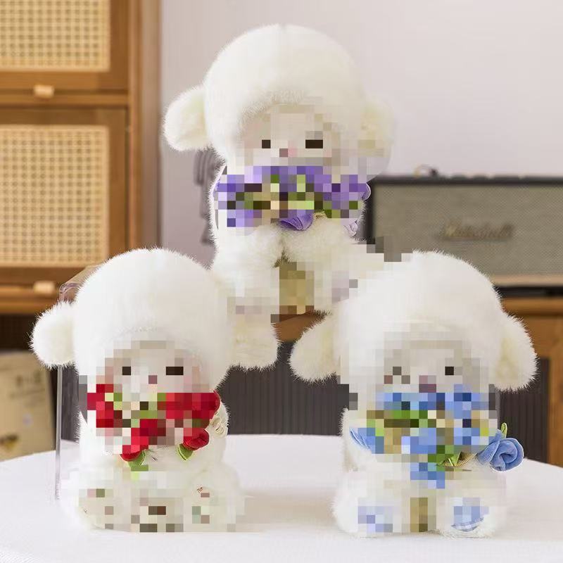 New Magnetic Rose Flower Plush Toy Doll Creative Bouquet Gift for Couples to Give to Girlfriends