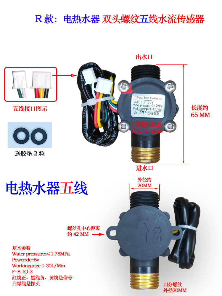 Тип R: пятипроводная двуглавая резьба.