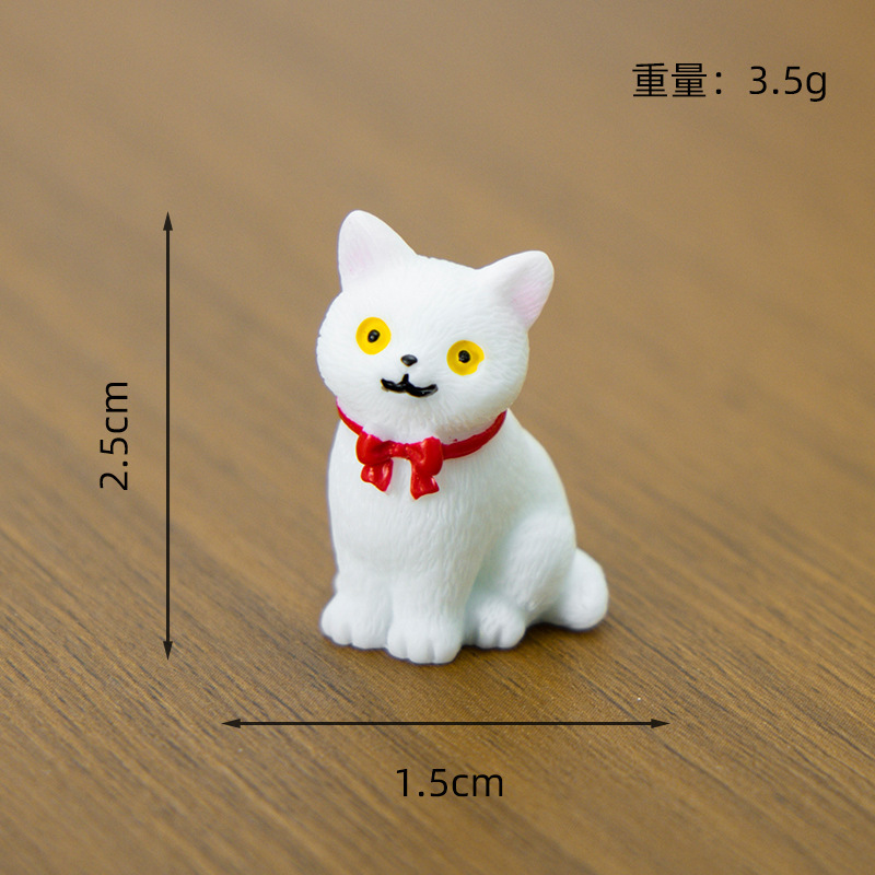 マイクロ風景装飾品かわいい子猫ホームデスクトップ樹脂 DIY クラフト装飾装飾品ハイエンドニッチ|undefined