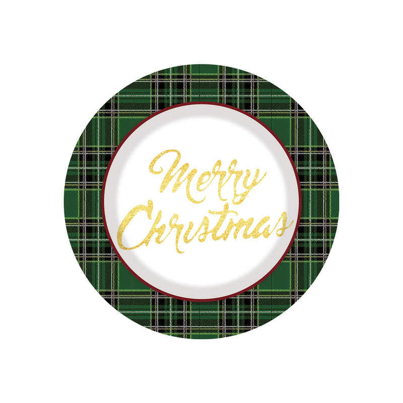 クロスボーダー格子クリスマスツリークリスマステーマパーティー装飾用品使い捨て紙皿紙コップティッシュセット|undefined