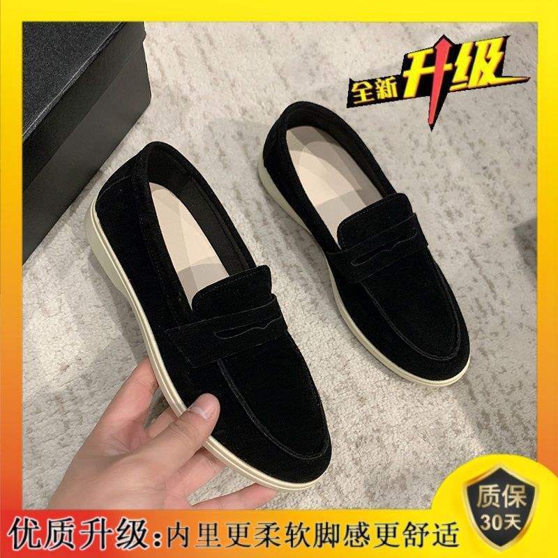 软底豆豆鞋女2025年春季新款一脚蹬懒人单鞋休闲百搭乐福鞋平底43|undefined