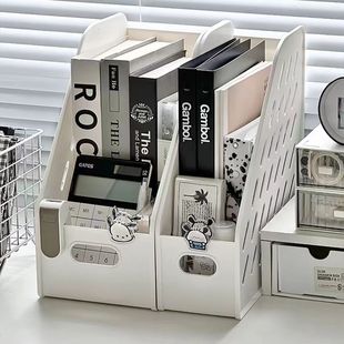 Multifunctional File Storage Rack Desktop Information Rack Student Desk Vertical File Box Office A4 Clip Storage Rack