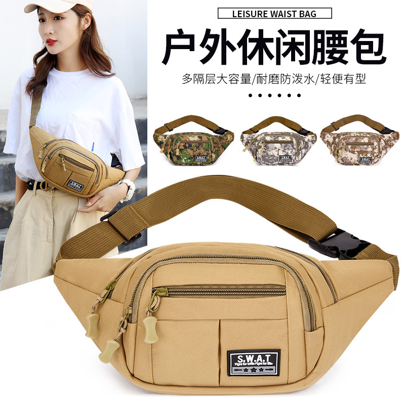 2025 ventas transfronterizas nuevas cuatro cremallera bolsas mochilas sitio de trabajo billetera de cajero multifuncional bolsas de cintura para hombres