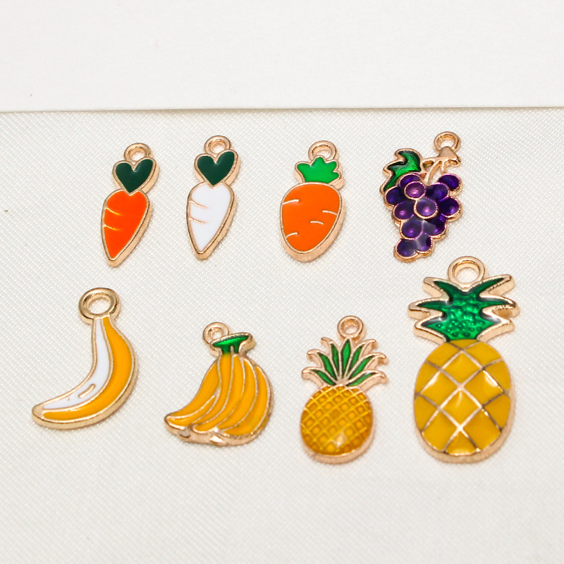 3g Weight Pendant Jewelry Making Type 5*16mm, 7 * 15mm Jewelry Making Size DIY Jewelry Accessories, Bracelets, Earrings, Necklace Classification 1 Piece Quantity Alloy Material Fruit Pattern Pastoral, Korean Style Style Enamel, Plating Craft 1 Piece 5*16mm 7 * 15mm Alloy Fruit Pendant DIY Jewelry Accessories Bracelets Earrings 2