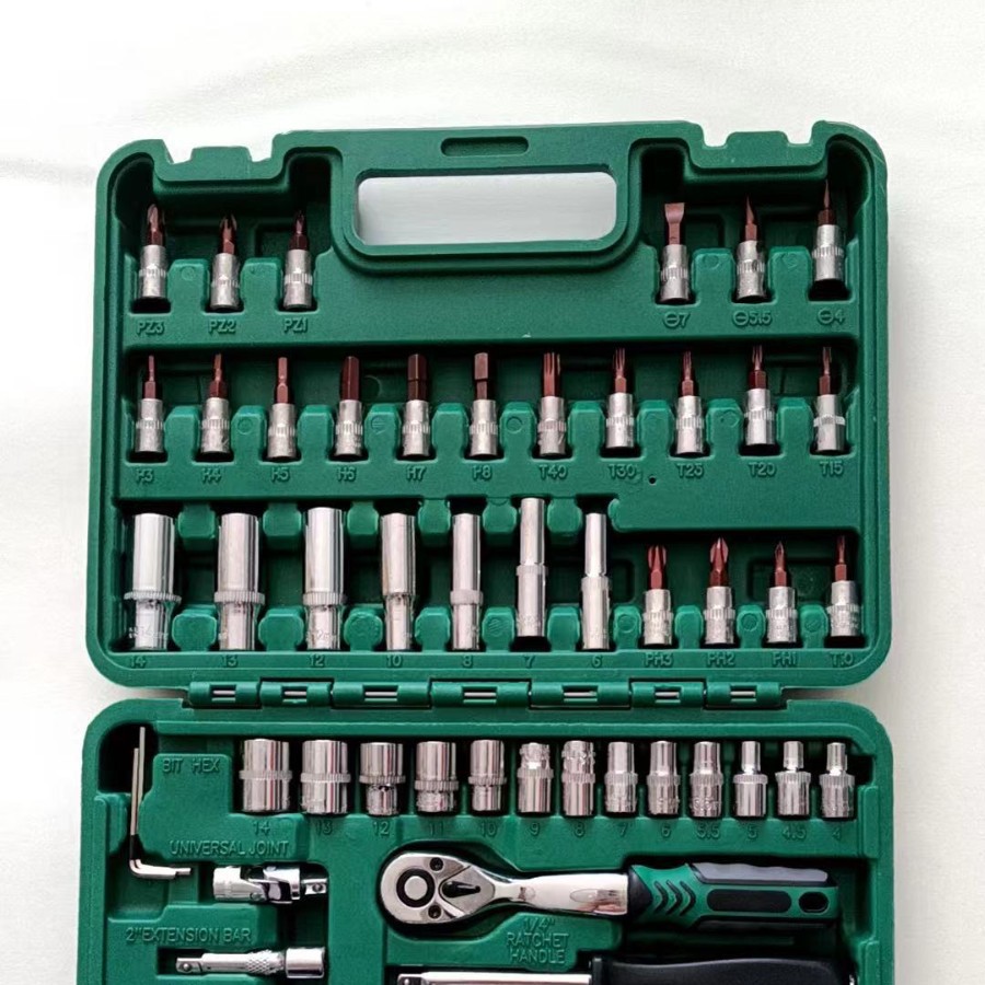 72-치아 53 조각 자동 수리 도구 세트 자동 수리 소켓 렌치 조합 전체 수리 빠른 렌치 세트