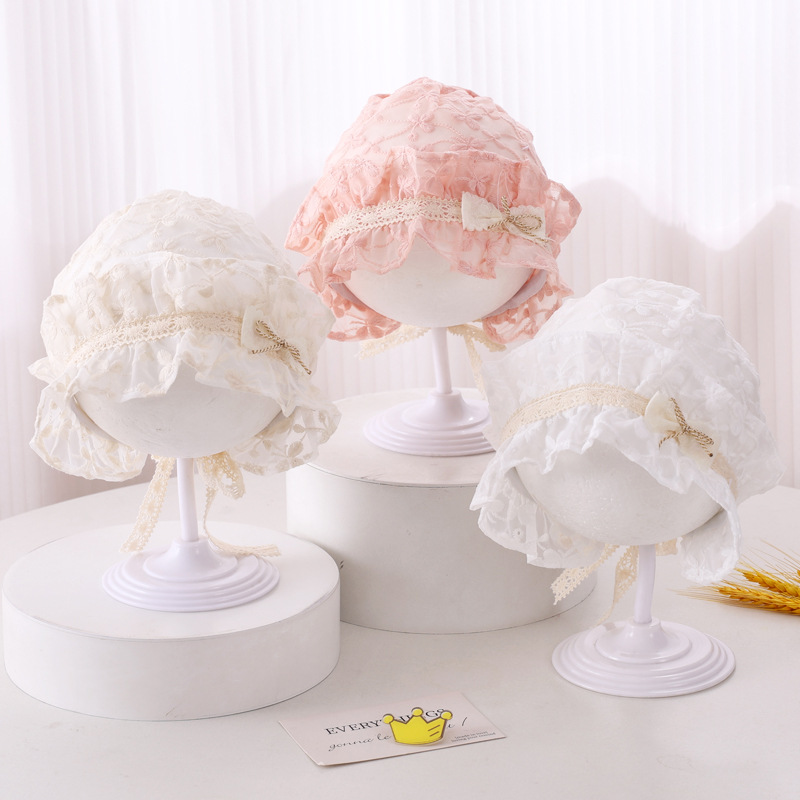 Summer thin breathable children's cute hat for early age girl's
