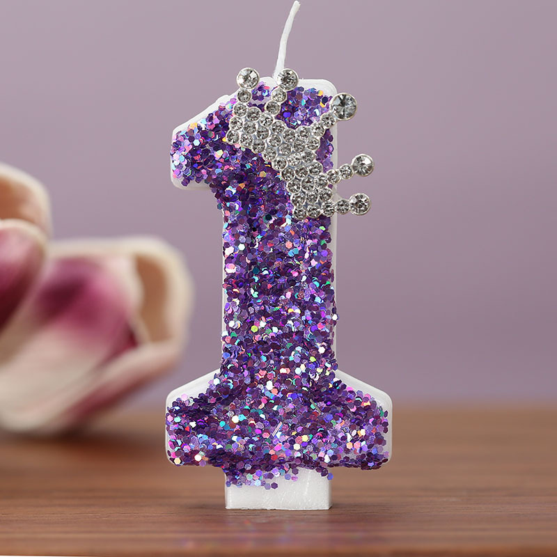 Al por mayor nueva vela de cumpleaños para el comercio electrónico transfronterizo creativo vela digital corona princesa pastel decoración vela