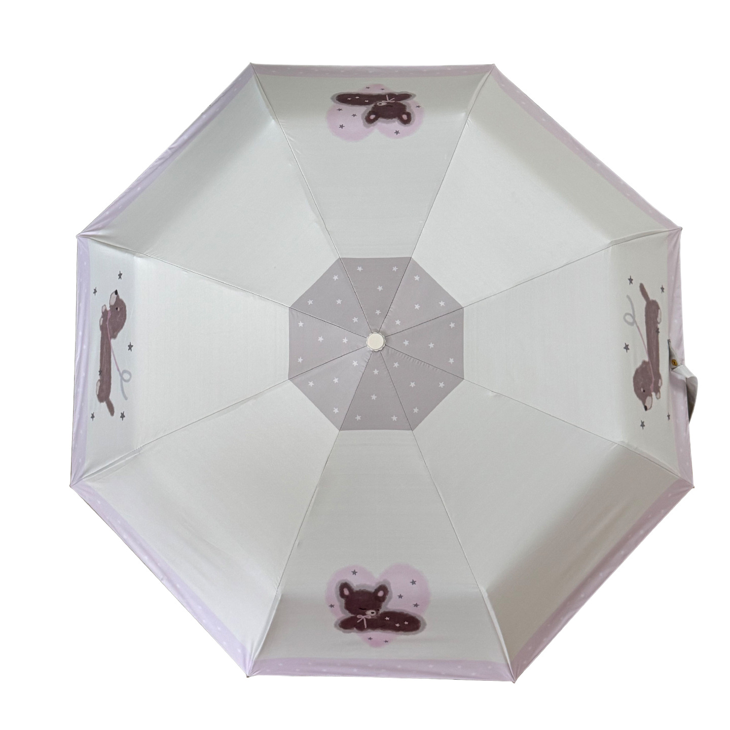 top Quality Cute Portable Folding Umbrella Use, UV Protection, Black Coated Sunshade, Fully Automatic, Dual-Purpose For_voghion.com