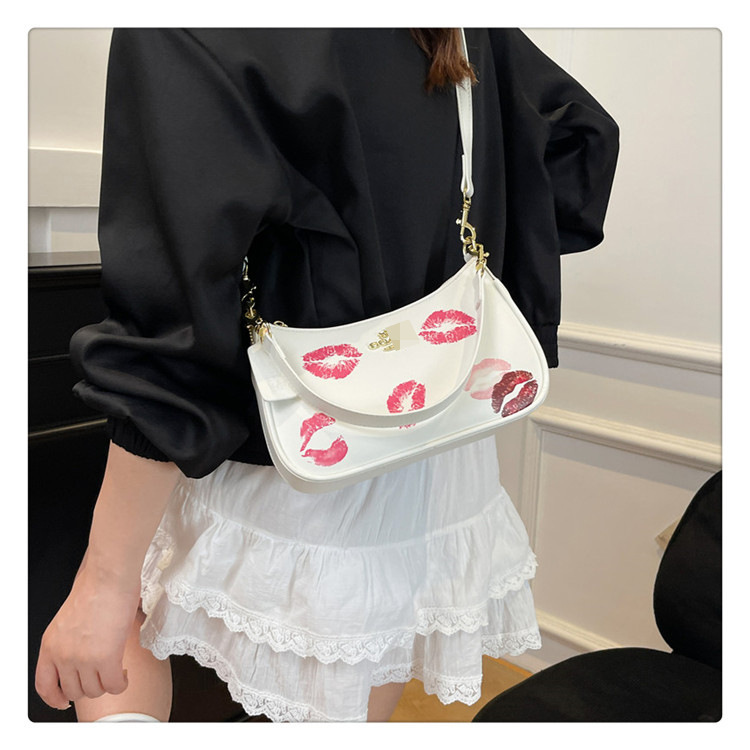 クロスボーダープリントハンドバッグ女性の対外貿易人気ファッション高品質脇の下バッグクラシックチェリーパターンショルダーバッグ|undefined
